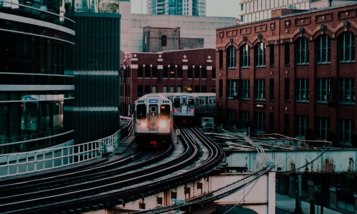 Apartments near CTA Chicago L train urban transit