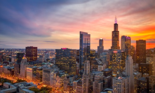 High-end apartments Chicago skyline luxury living