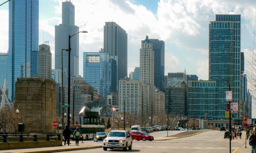 Chicago West Loop skyline with modern and historic buildings - Chicago West Loop properties